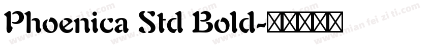 Phoenica Std Bold字体转换